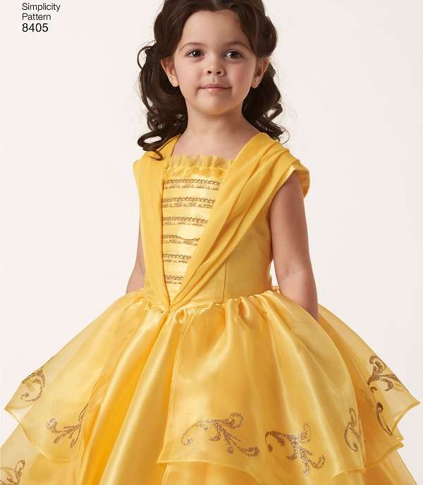 Simplicity 8405 (Size 3-8) plus 18 inch Dolls - Belle from Beauty and the Beast - Sewing Pattern