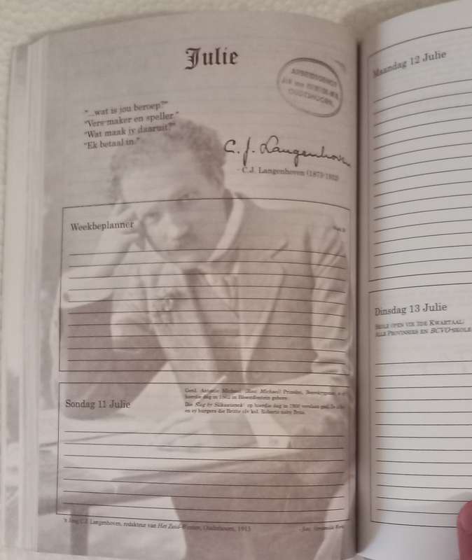 Afrikanerkultuur dagboek 2010 Verskeie handtekening voorbeelde