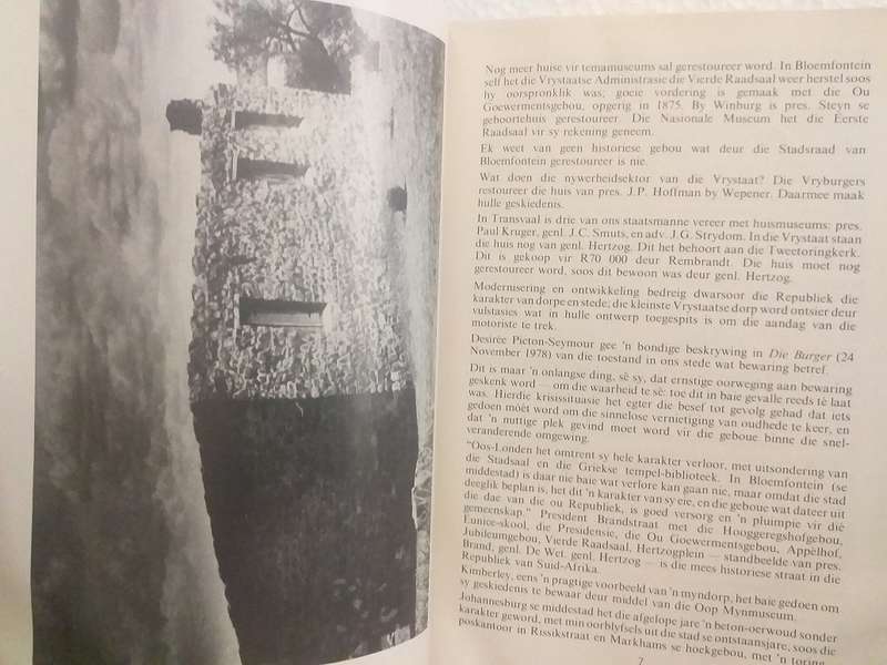 Bewaring in die Vrystaat (PJ Nienaber geteken en geskenk aan GSJ Hofmeyr) 1982