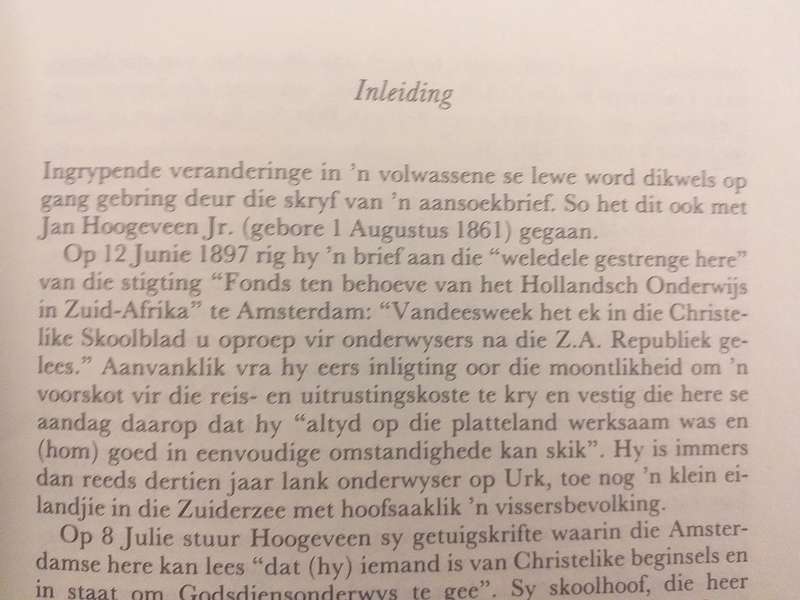 Briewe uit ou Transvaal (Jan Hoogeveen)