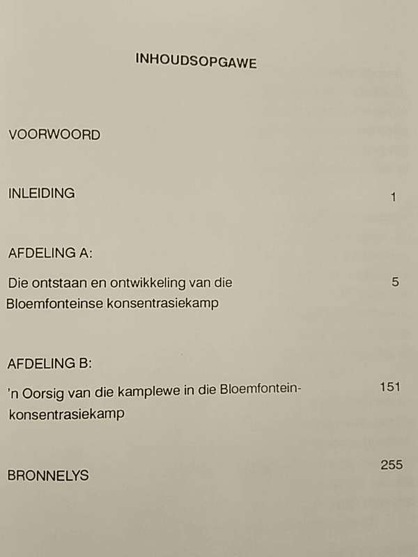 Konsentrasiekamp Gedenkreeks nr 5 Bloemfontein (Prof AWG Raath) Eerste Uitgawe