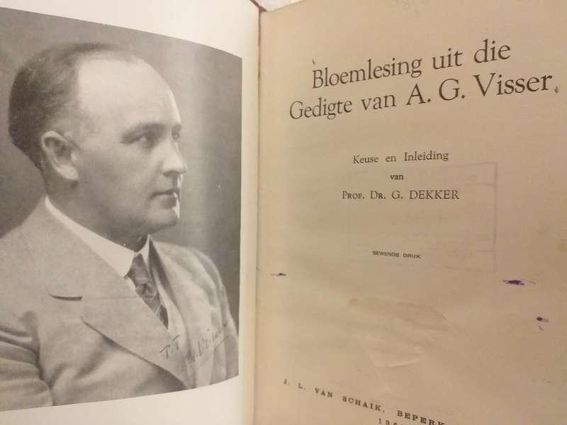 Bloemlesing AG Visser 1965 *** OUD BIBLIOTEEKBOEK ***