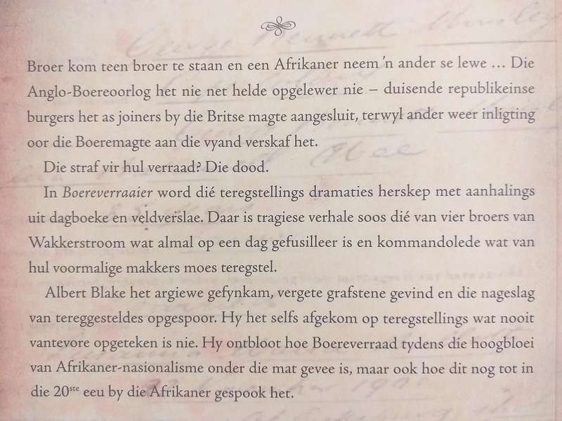 Boereverraaier (Albert Blake) Teregstellings tydens die Anglo Boereoorlog