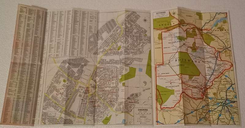 Botswana Pocket Fold open map 1996