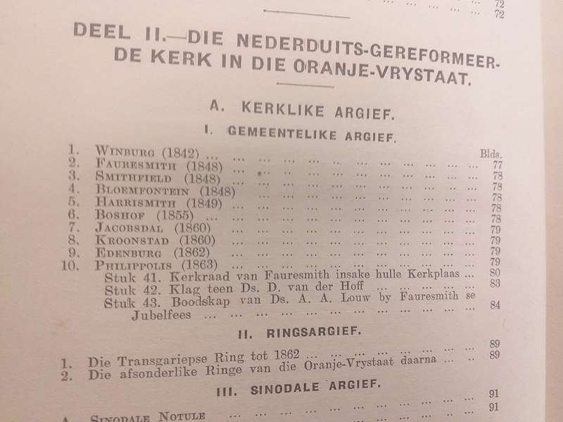 Boustowwe vir die Geskiedenis (NG Kerk Transgariep) GBA Gerdener GETEKEN WIE is WIE!