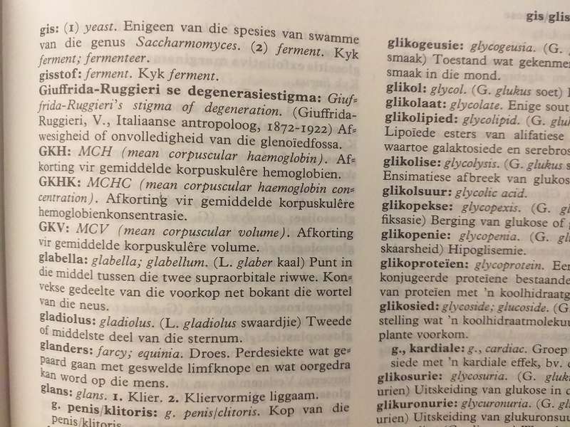 Woordeboek van Afrikaanse Geneeskunde terme (Brink et al)