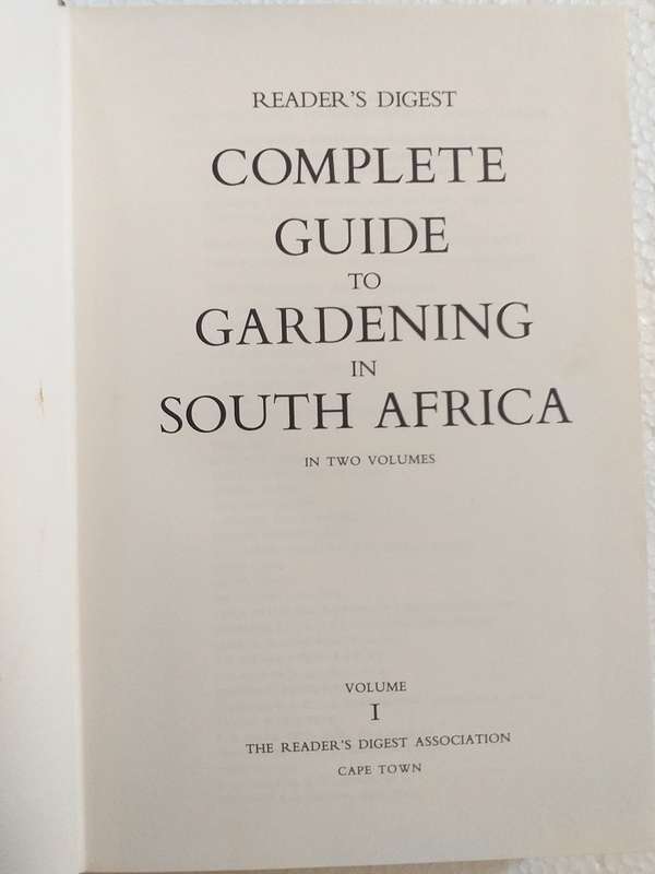 Complete Guide to Gardening in South Africa Reader's Digest 1971