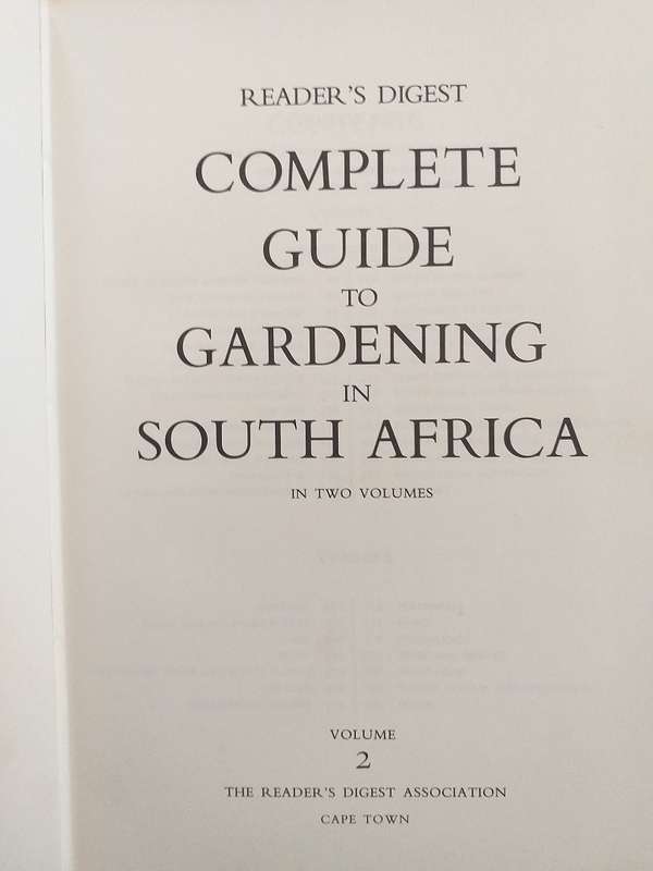 Complete Guide to Gardening in South Africa Reader's Digest 1971