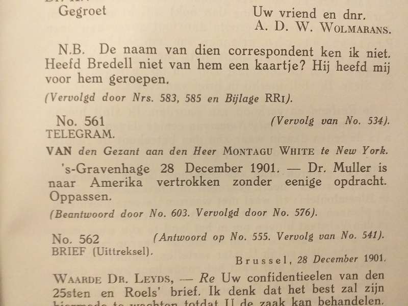 Dr WJ Leyds Vierde Verzameling Correspondentie 1900-1902 Deel 1 Tweede Band