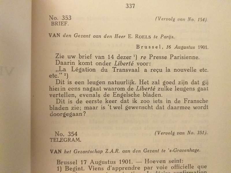 Dr WJ Leyds Vierde Verzameling Correspondentie 1900-1902 Deel 1 Tweede Band