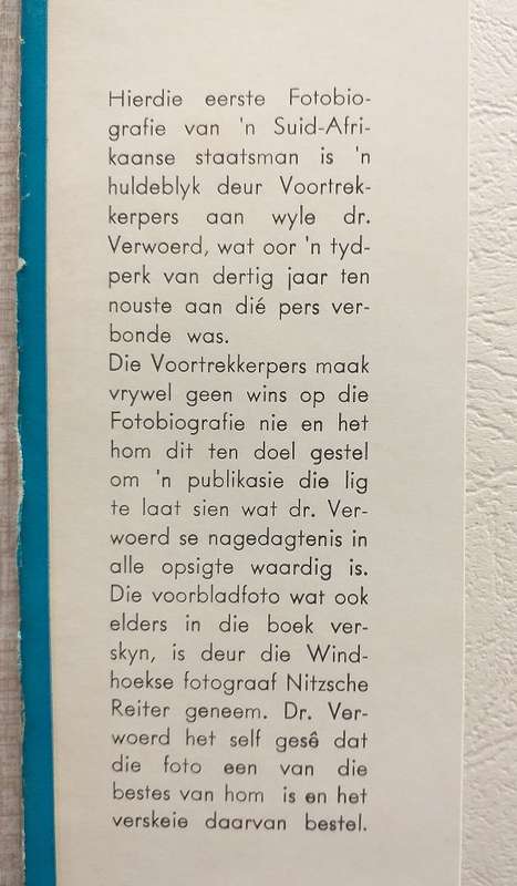 Hendrik Frensch Verwoerd Fotobiografie / Pictorial Biography 1901-1966