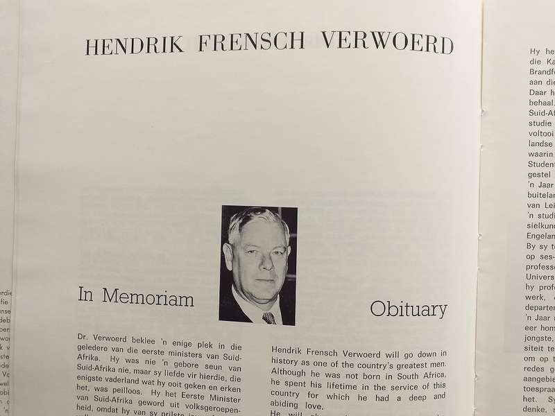 Hendrik Frensch Verwoerd Fotobiografie / Pictorial Biography 1901-1966