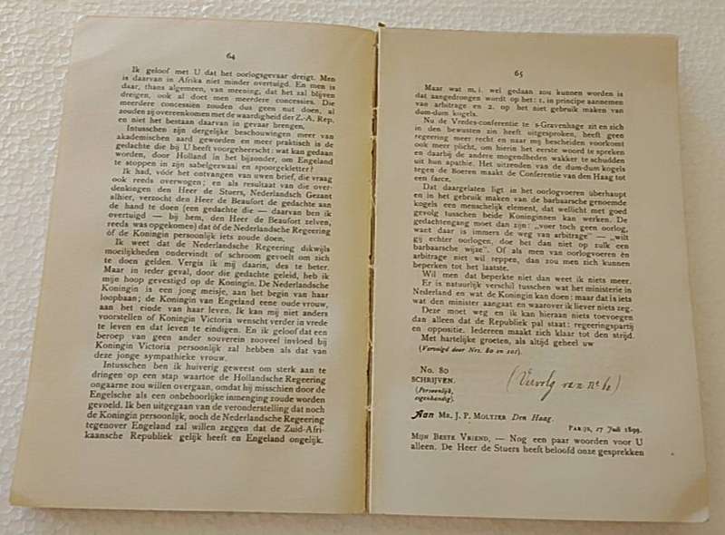 Dr WJ Leyds Eenige Correspondentie uit 1899