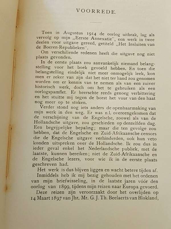 Dr WJ Leyds Eenige Correspondentie uit 1899