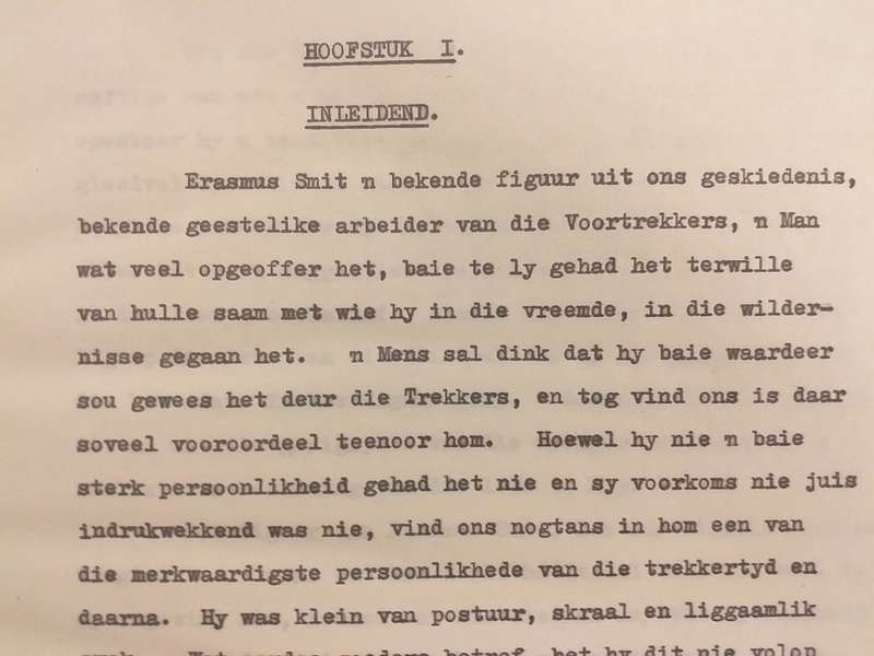 Erasmus Smit in die lig van sy dagboek (JF Loedolff) Oorspronklik getik