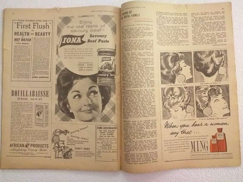 Femina magazine 16 August 1962 WITHOUT COVERS