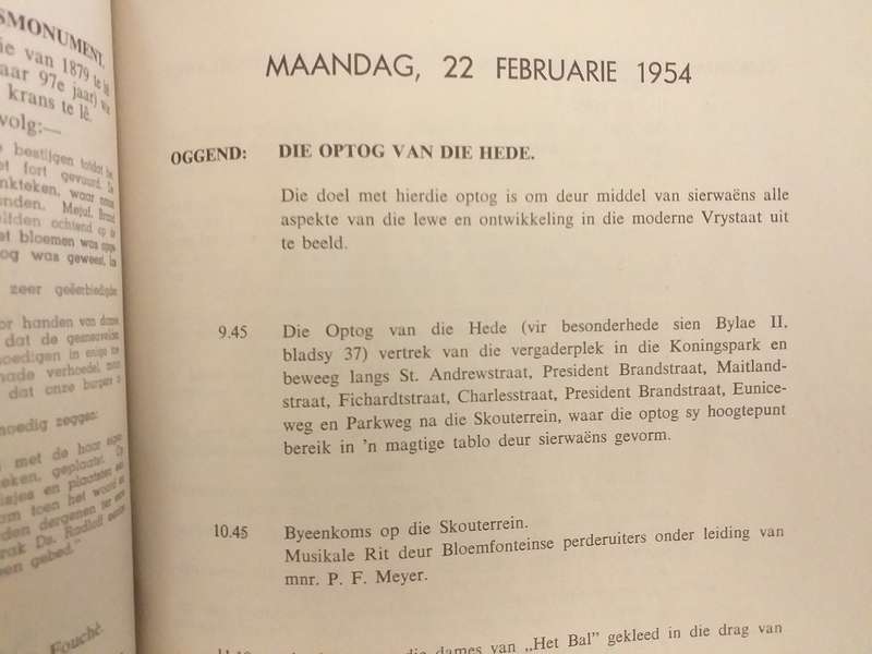 Free State Centenary Festival 1854-1954 Official Festival Programme (Book, Bilingual)