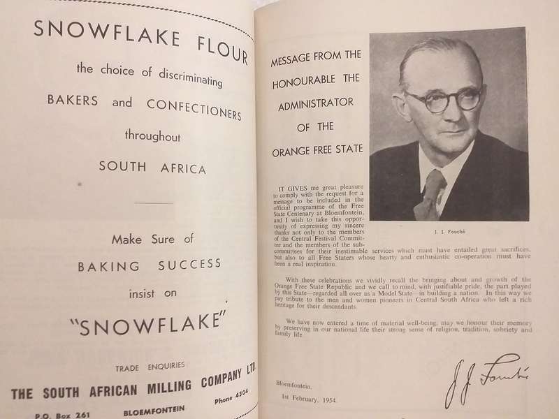 Free State Centenary Festival 1854-1954 Official Festival Programme (Book, Bilingual)
