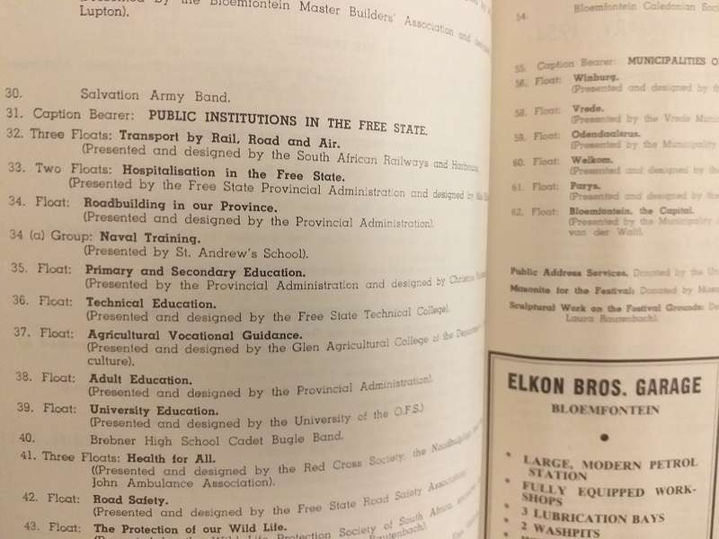 Free State Centenary Festival 1854-1954 Official Festival Programme (Book, Bilingual)