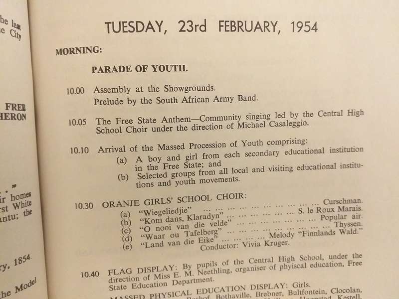 Free State Centenary Festival 1854-1954 Official Festival Programme (Book, Bilingual)