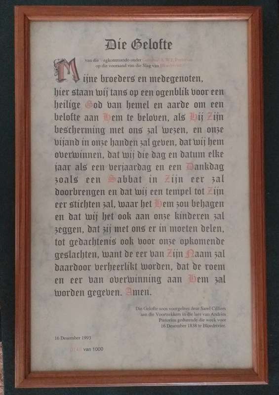 Geraamde Bloedrivier Gelofte