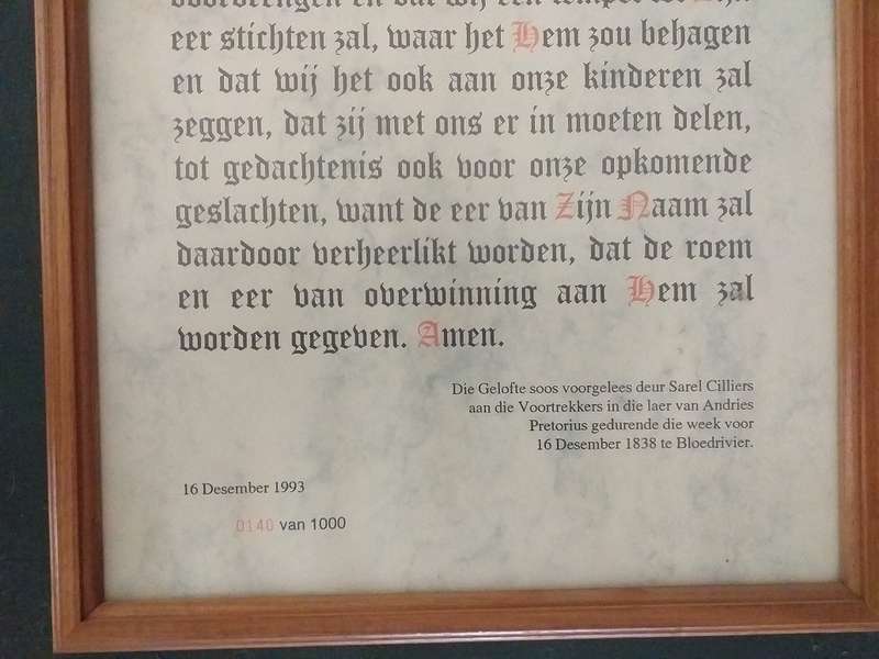 Geraamde Bloedrivier Gelofte