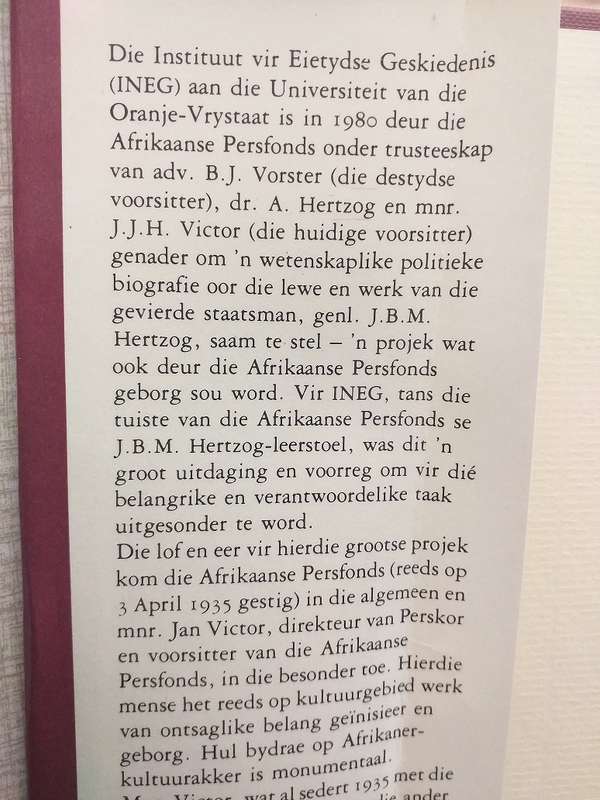 Generaal JBM Hertzog Sy Strewe en Stryd (2 Volumes)