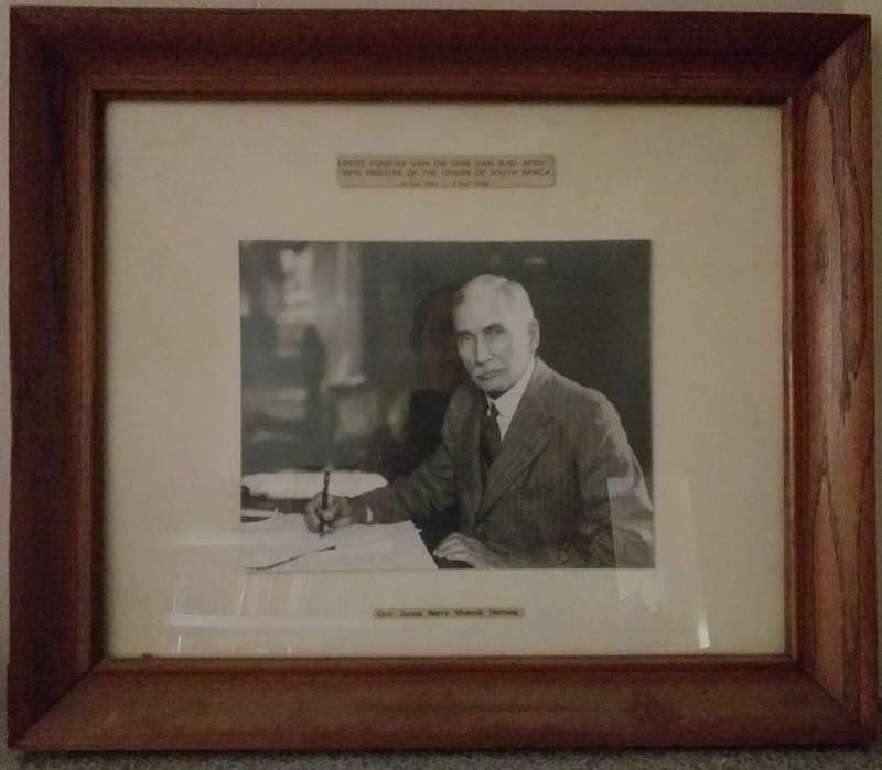 Geraamde foto van Generaal JBM Hertzog