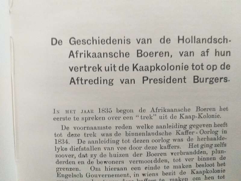 De Geschiedenis van de Hollands-Afrikaansche Boeren door JM Hattingh