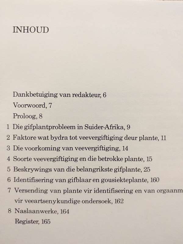 Gifplante van Suider-Afrika wat veeverliese veroorsaak (J Vahrmeijer)