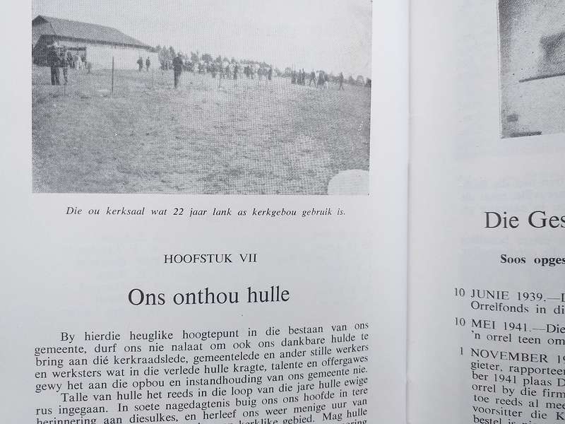 Halfeeufeesbrosjure van NG Gemeente Delareyville 1962