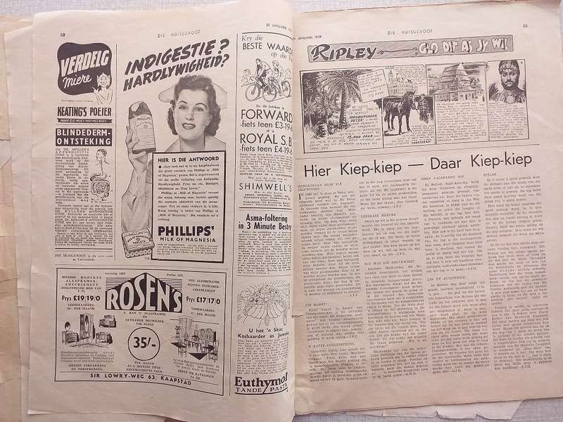 Huisgenoot 1939 *** GEHAWENDE TOESTAND ***