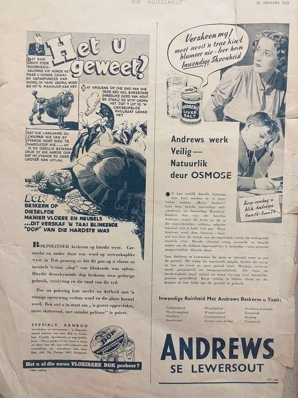 Huisgenoot 1939 *** GEHAWENDE TOESTAND ***