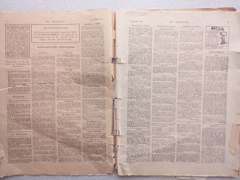 Huisgenoot 1939 *** GEHAWENDE TOESTAND ***