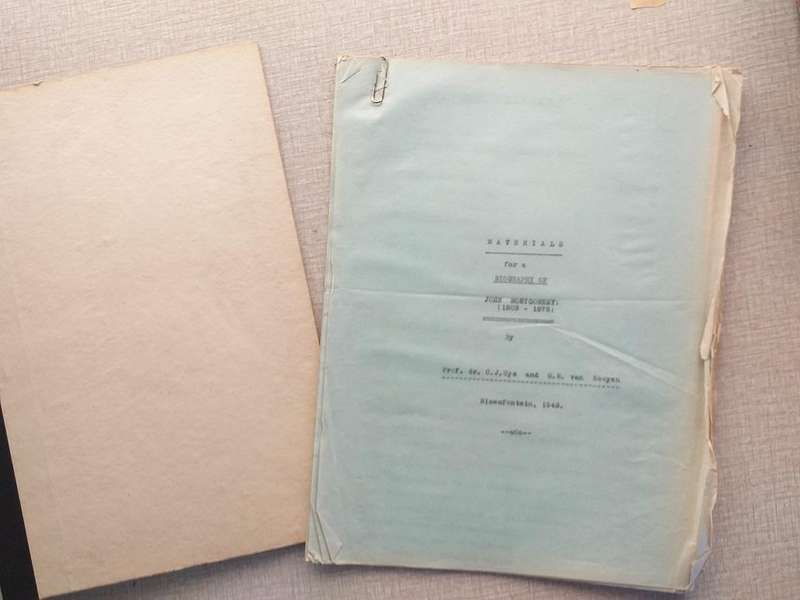 Reminiscences of John Montgomery founder of Burghersdorp - Original typed manuscript