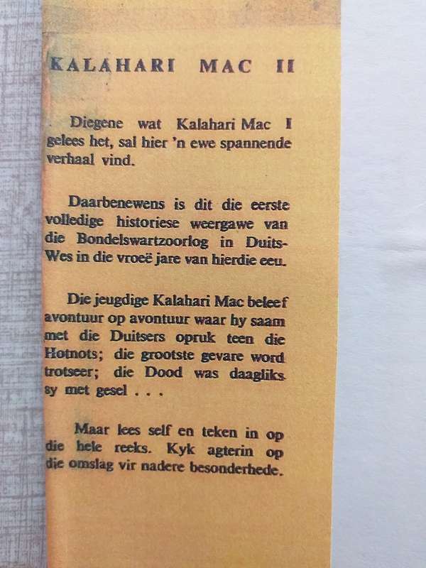 Kalahari Mac II Twee - In die veld teen Marengo (Freddie Macdonald)
