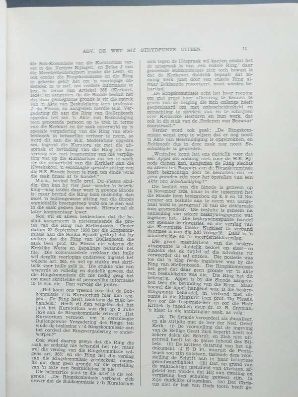 Die kerksaak tussen NG Kerk en Prof Du Plessis (1931)