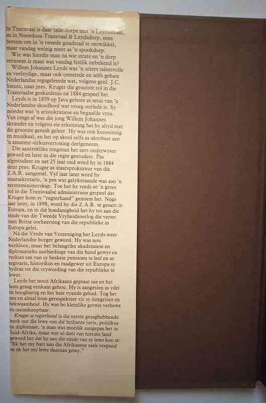 Kruger se regterhand (Biografie van Dr WJ Leyds) (LE van Niekerk)