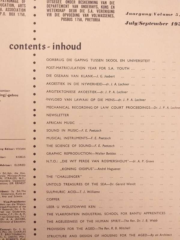 Lantern Tydskrif Magazine July-Sept 1955 vol 5 nr 1