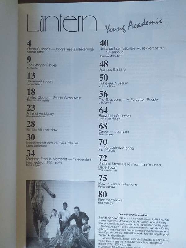Lantern Tydskrif Magazine Jan 1992 vol 41 nr 3