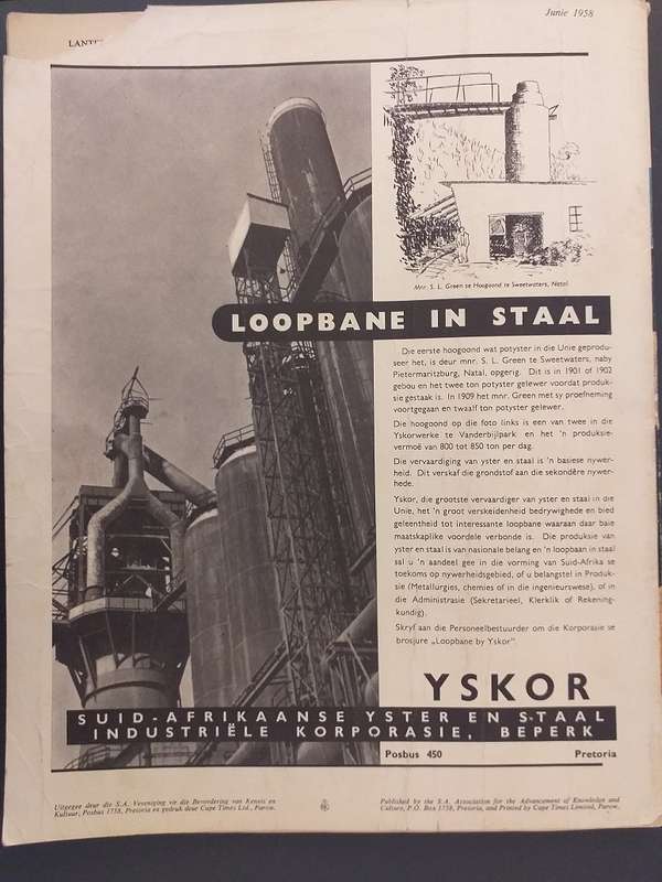 Lantern Tydskrif Magazine Apr Jun 1958 vol 7 nr 4