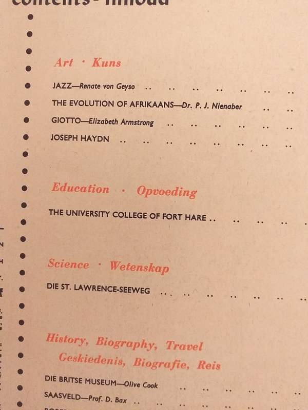 Lantern Tydskrif Magazine Apr Jun 1959 vol 8 nr 4
