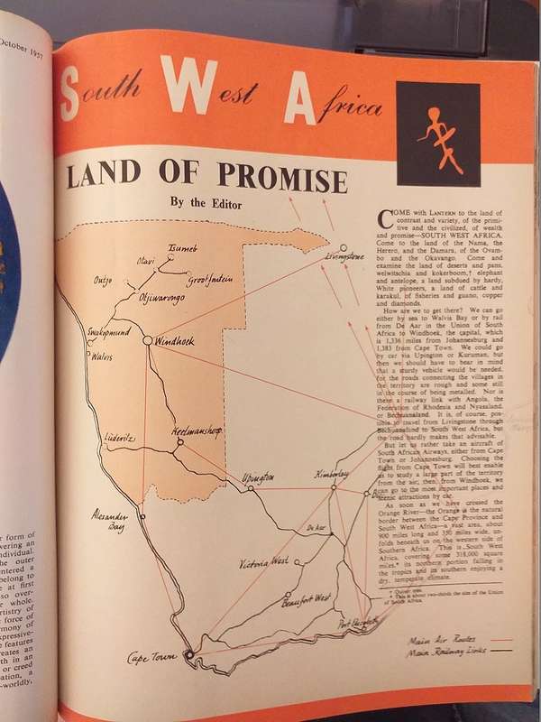 Lantern Tydskrif Magazine Okt 1957 vol 7 nr 1 South West Africa Land of promise