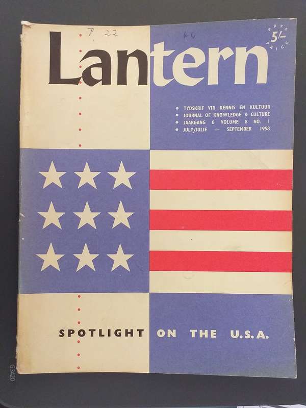 Lantern Tydskrif Magazine Jul - Sept 1958 vol 8 nr 1 Spotlight on the USA