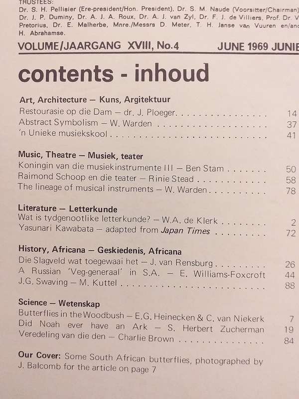 Lantern Tydskrif Magazine Jun 1969 vol 18 nr 4