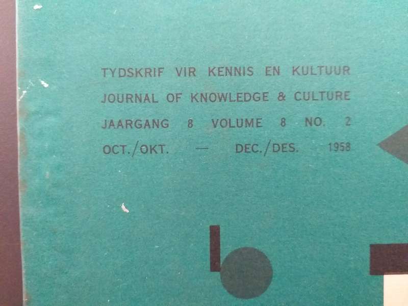 Lantern Tydskrif Magazine Oct-Des 1958 vol 8 nr 2