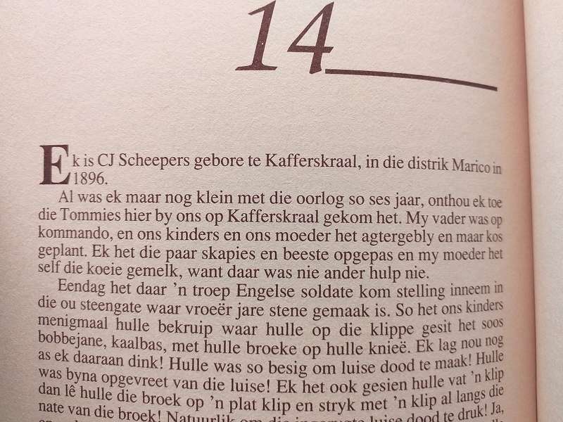 Laslapherinneringe van die Driejarige Oorlog (Gezina du Plessis)