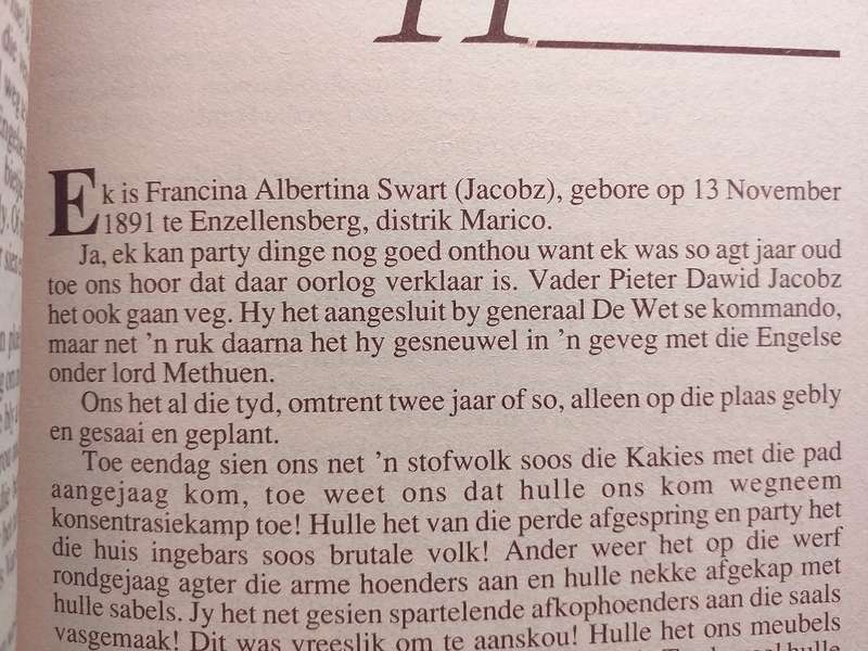 Laslapherinneringe van die Driejarige Oorlog (Gezina du Plessis)