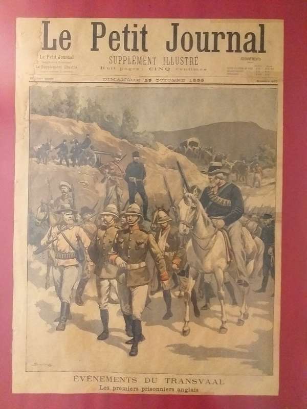 Framed Le Petit Journal 29 Oct 1900 - The First English Prisoners