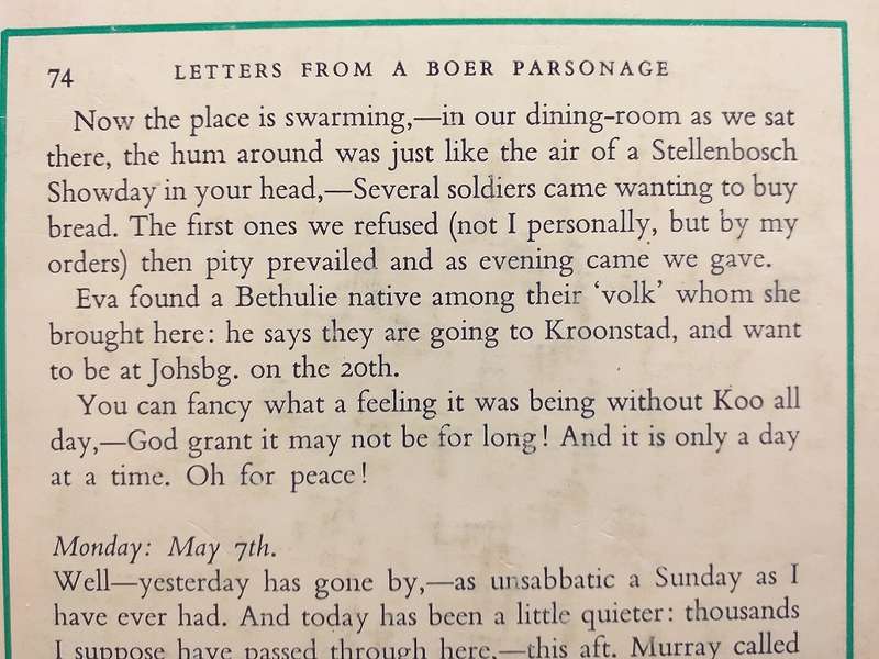 Letters from a Boer parsonage during the Anglo Boer War (Margaret Marquard)